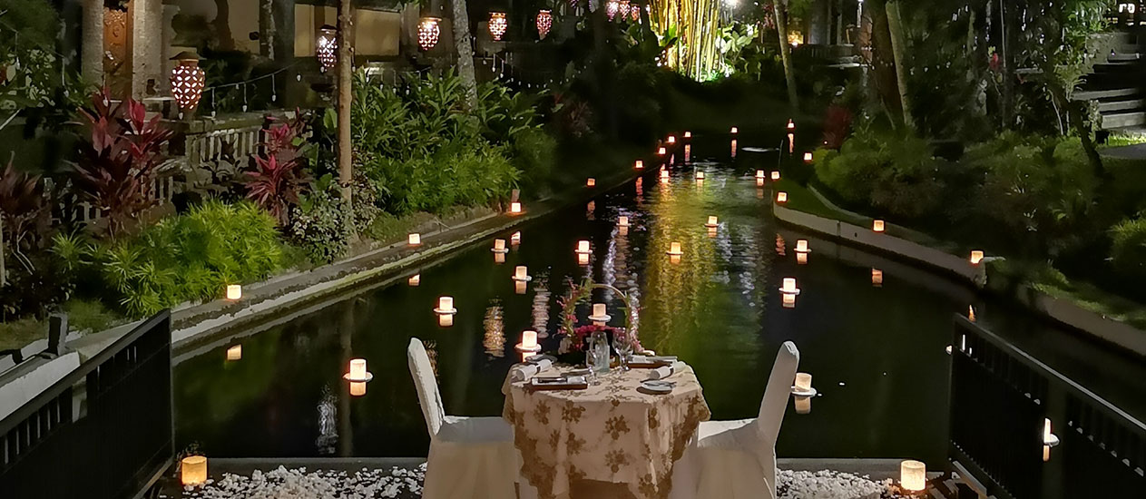 Lagoon Candlelight Private Dinner, Kamandalu Ubud, Bali